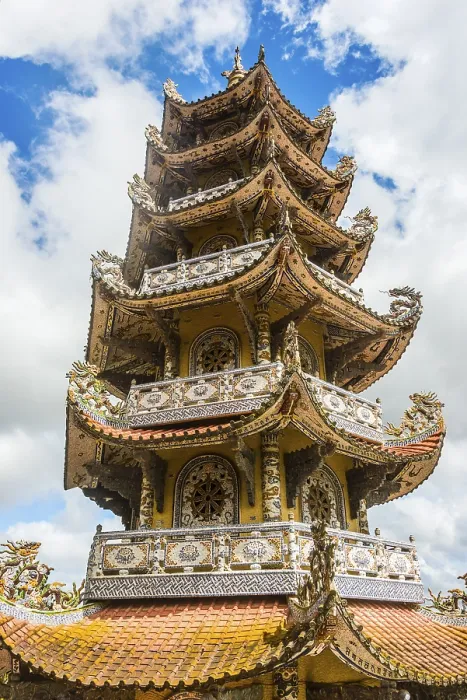 Framed Print : Bell tower, Linh Phuoc Pagoda, da Lạt