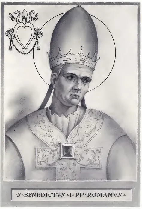 Framed Print : Benedict I (born in Rome) (died 30 July 579) was Bishop of Rome from 2 June 575 until his death
