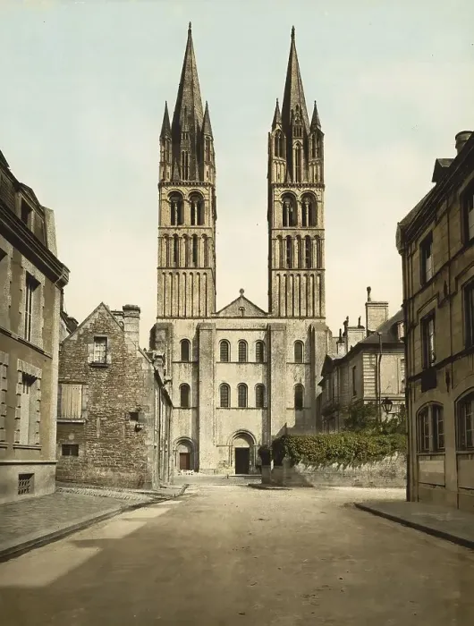 Framed Print : Former Benedictine Abbey with the Monastery Church of Saint-Etienne