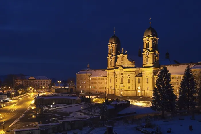 Framed Print : Benedictine Einsiedeln Abbey, monastery
