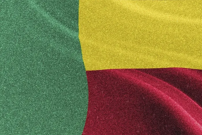 Framed Print : Benin glitter flag, national flag Framed Print : Benin glitter flag, national flag