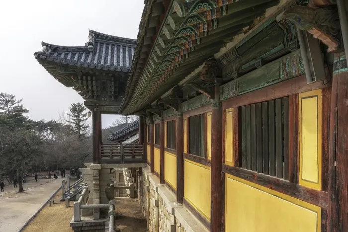 Framed Print : Beomyeong pavilion in bulguksa temple in gyeongju south korea