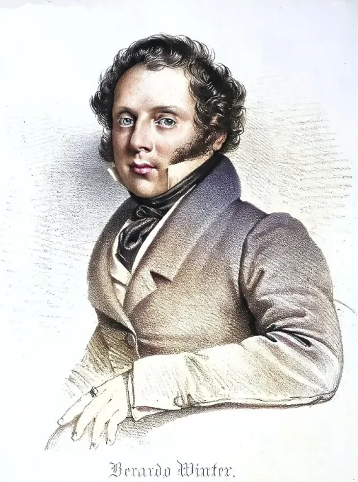 Framed Print : Berardo Winter (+1865), Italian opera singer (tenor)
