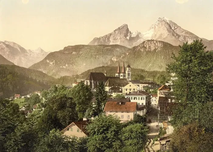 Framed Print : Berchtesgaden, with mountain Watzmann
