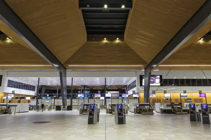 Framed Print : Bergen Flesland Airport Terminal, Norway, Europe