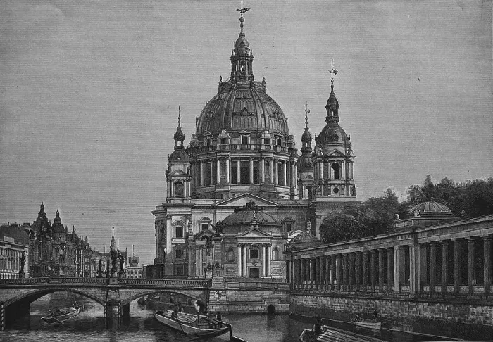 Framed Print : Berlin Cathedral, Germany, woodcut Framed Print : Berlin Cathedral, Germany, woodcut