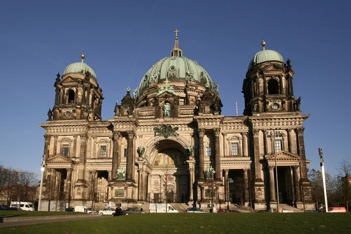 Framed Print : Berlin Cathedral behind the Lustgarten or Pleasure Garden in Berlin
