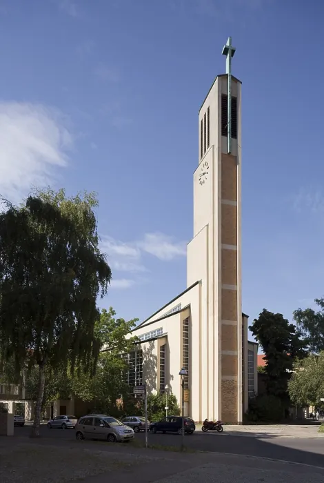 Framed Print : Berlin, Gustav-Adolf-Kirche, built 1932-1934 by Otto Bartning