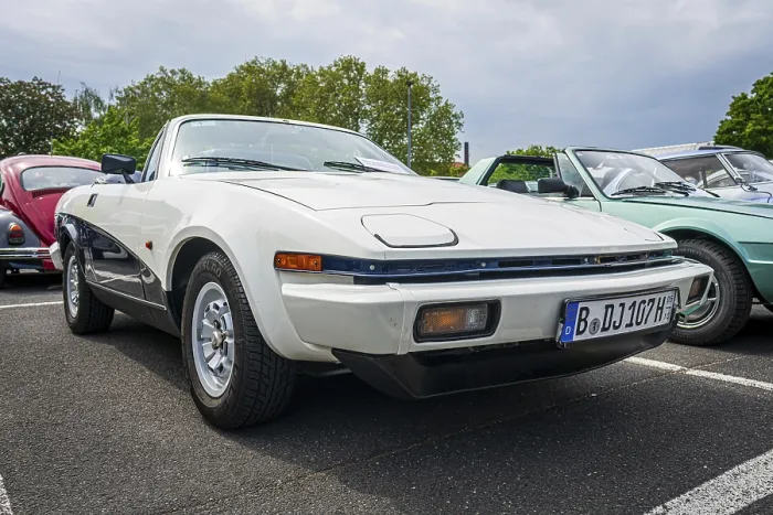 Framed Print : BERLIN - MAY 11, 2019: Sports car Triumph TR7 Roadster Framed Print : BERLIN - MAY 11, 2019: Sports car Triumph TR7 Roadster