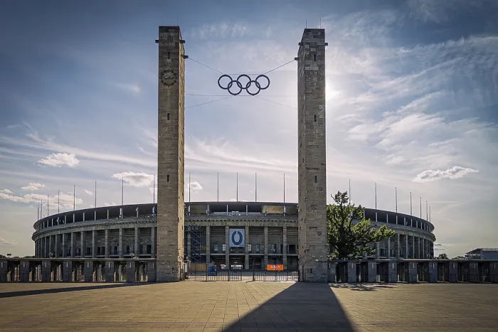 Framed Print : Berlin Olympic Stadium in the evening light
