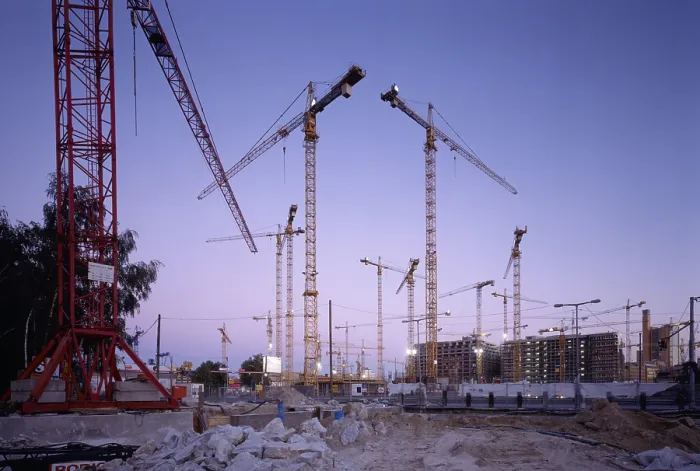 Framed Print : Berlin, Potsdamer Platz  /  Construction site (September 1997)