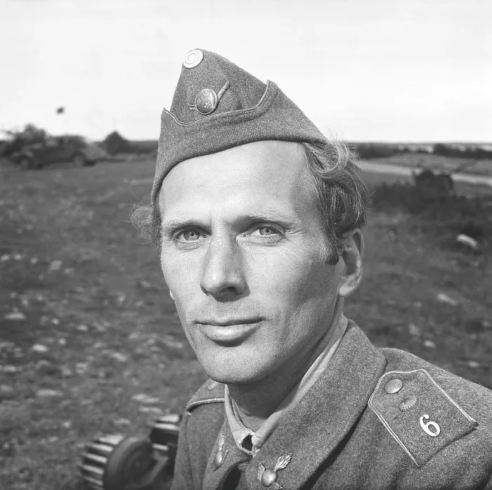 Framed Print : Bertil Harding, 1919-1999, Swedish military and sergeant in the air force. Known for having been a leader and resistance fighter in Norway. He became a courier for the resistance movement under the alias Fritiof, which was his second first name