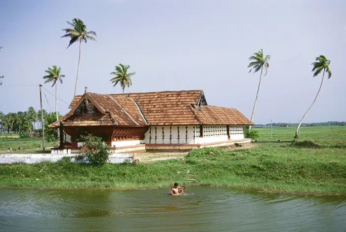 Framed Print : Bhagawathi temple at Karumadi, Kerala, India
