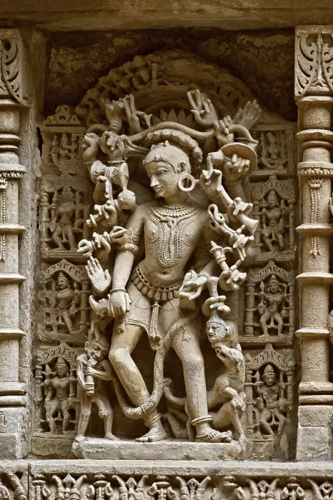 Framed Print : Bhairav-Shiv, Rani ki vav, step well Framed Print : Bhairav-Shiv, Rani ki vav, step well