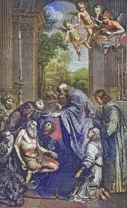 Framed Print : Biblical History, Communion of St