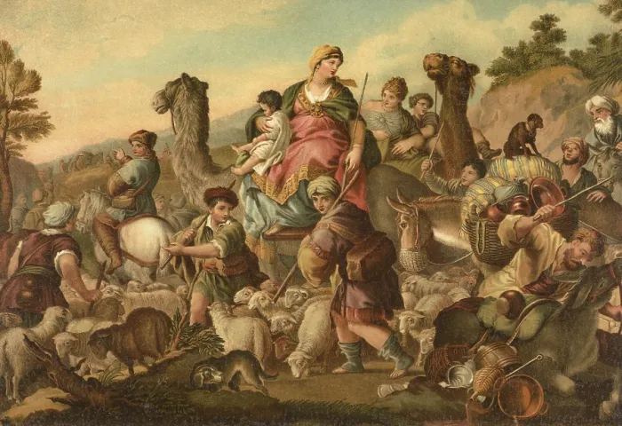 Framed Print : Biblical scene, Bible, Jacob's Flight