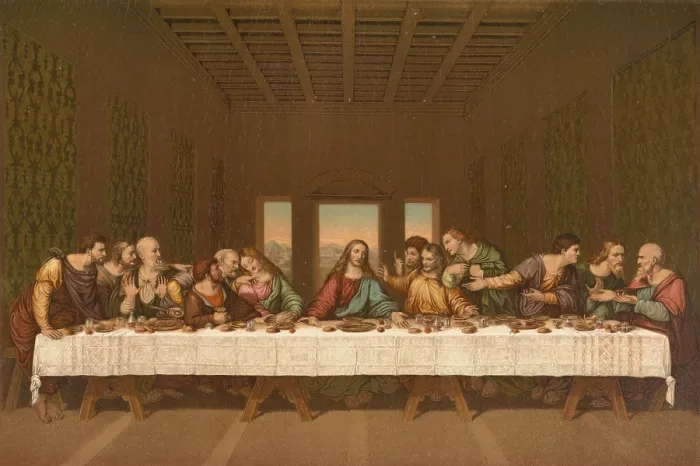 Framed Print : Biblical scene, Bible, The Last Supper Framed Print : Biblical scene, Bible, The Last Supper