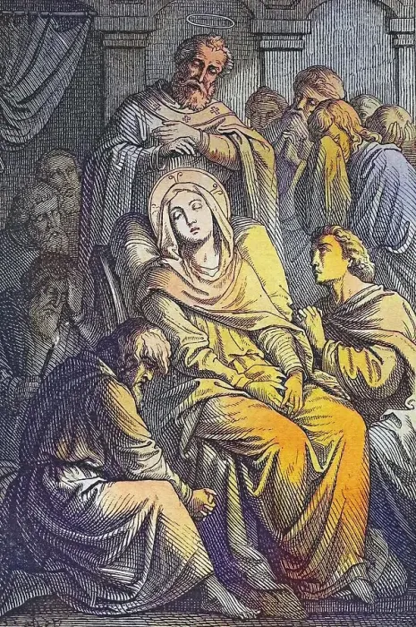 Framed Print : Biblical Story, The Death of Mary Framed Print : Biblical Story, The Death of Mary