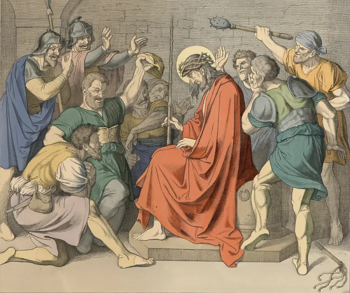 Framed Print : Biblical story, Jesus is crowned with thorns