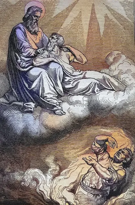 Framed Print : Biblical Story, The Poor Lazarus and the Rich Prasser Framed Print : Biblical Story, The Poor Lazarus and the Rich Prasser