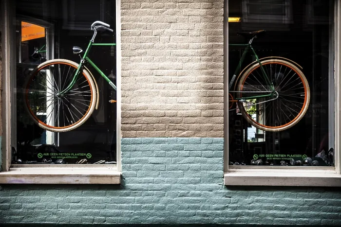 Framed Print : Bicycle store, Jordaan, Amsterdam
