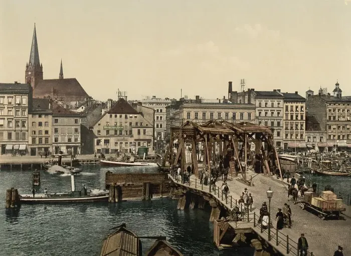 Framed Print : The big bridge in Szczecin, West Pomerania