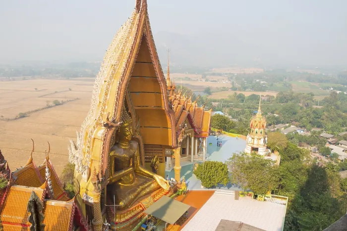 Framed Print : Big golden buddha statue Wat Tham Sua (Tiger Cave Temple)