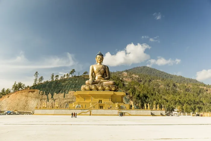Framed Print : One of the biggest golden buddha statues is in the capital of Bhutan Framed Print : One of the biggest golden buddha statues is in the capital of Bhutan