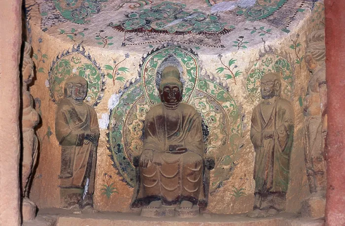 Framed Print : Binglingsi Shiku (Thousand Buddha Caves)