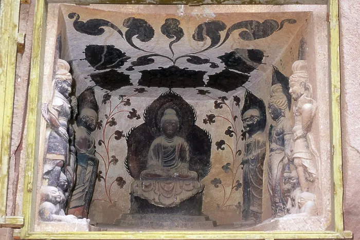 Framed Print : Binglingsi Shiku (Thousand Buddha Caves)