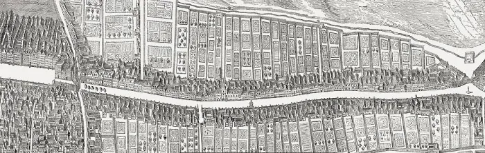 Framed Print : Bird's eye view of the Canongate Framed Print : Bird's eye view of the Canongate