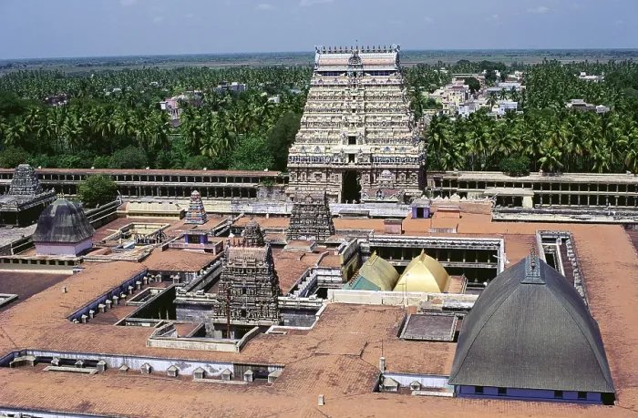 Framed Print : Bird's eye view of Nataraja temple