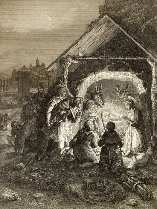 Framed Print : The Birth of Jesus Christ, 1853 Framed Print : The Birth of Jesus Christ, 1853