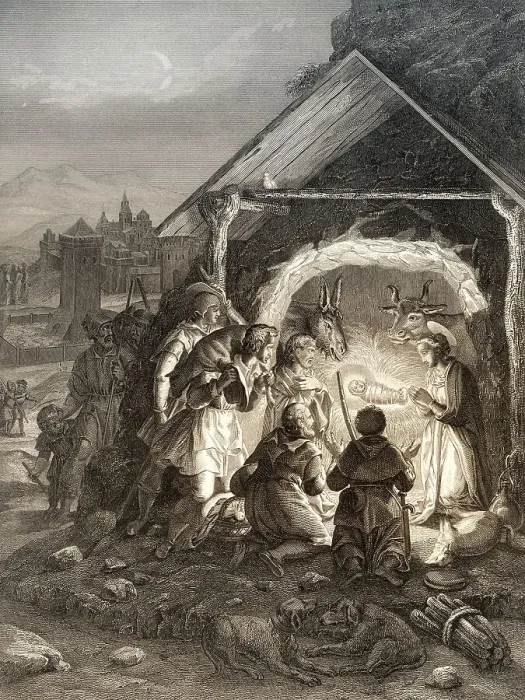 Framed Print : The Birth of Jesus Christ, 1853 Framed Print : The Birth of Jesus Christ, 1853