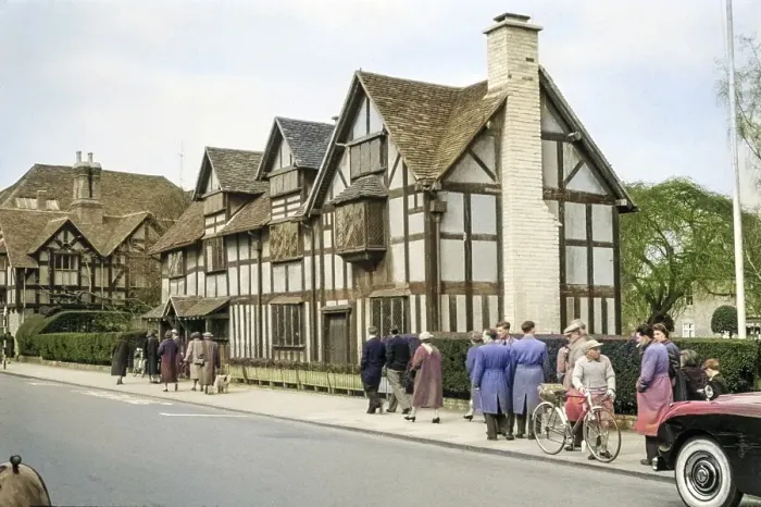 Framed Print : Birthplace of William Shakespeare, Stratford upon Avon, Warwickshire, England, UK 1956