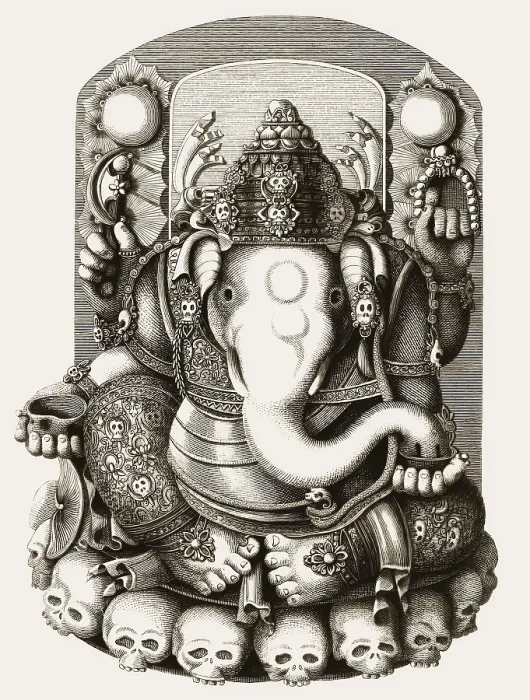 Framed Print : Bitara Gana or Ganesha (also spelled Ganesa)