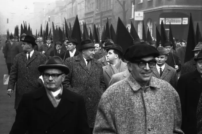 Framed Print : With black flags