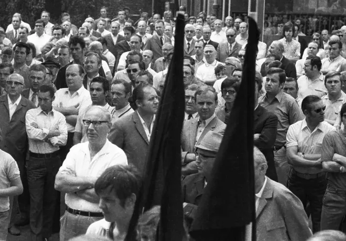 Framed Print : With black flags, mourning and anger