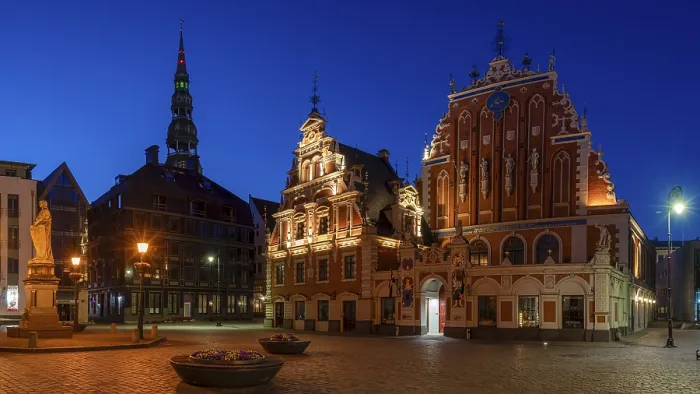 Framed Print : The Blackheads House on Riga's Town Hall Square