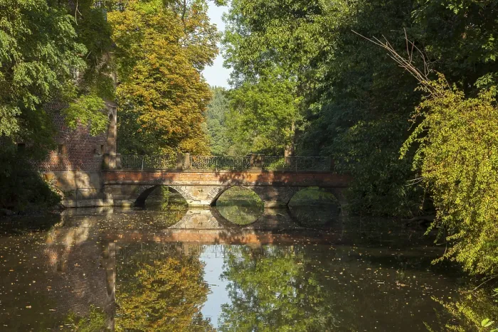 Framed Print : Bladenhorst Castle in autumn, Castrop Rauxel