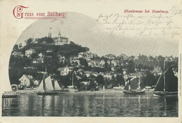 Framed Print : Blankenese with Suellberg, Hamburg