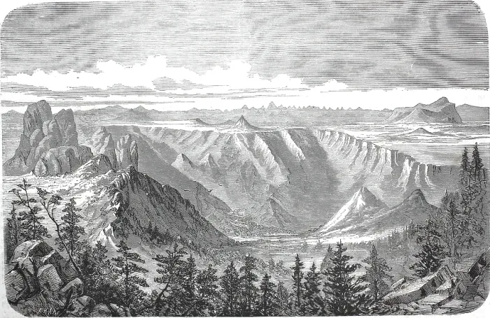 Framed Print : Blick auf das Hochland von Senase
