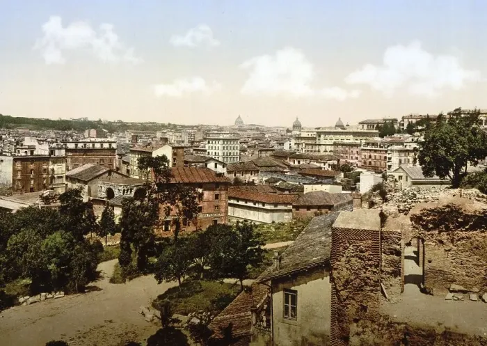 Framed Print : Blick vom Palast der Caesaren, Rom