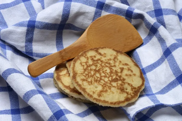 Framed Print : Blini, blinis on kitchen towel, mini pancakes