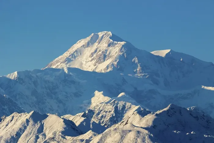 Framed Print : Blue Denali Mountain on a Sunny Day Framed Print : Blue Denali Mountain on a Sunny Day