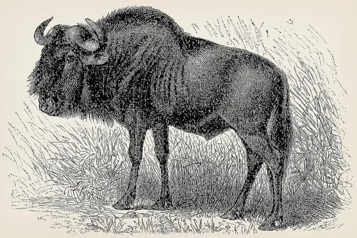 Framed Print : The blue wildebeest (Connochaetes taurinus)