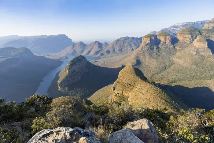 Framed Print : Blyde River Canyon with Three Rondawels peak
