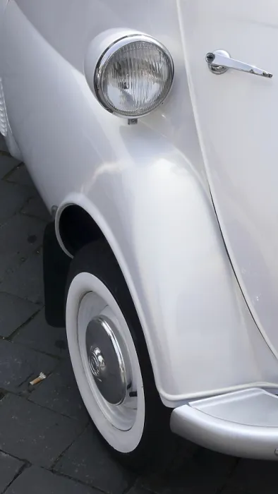 Framed Print : Detail of a BMW Isetta