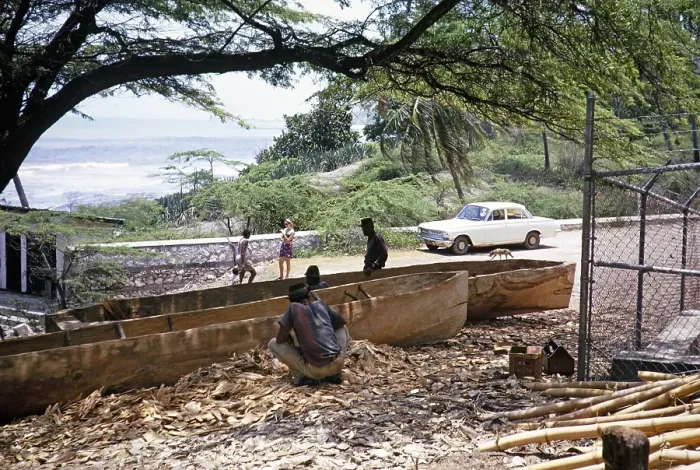 Framed Print : Boat building of wooden dugout canoes, Jamaica, West Indies 1962, Central America Framed Print : Boat building of wooden dugout canoes, Jamaica, West Indies 1962, Central America