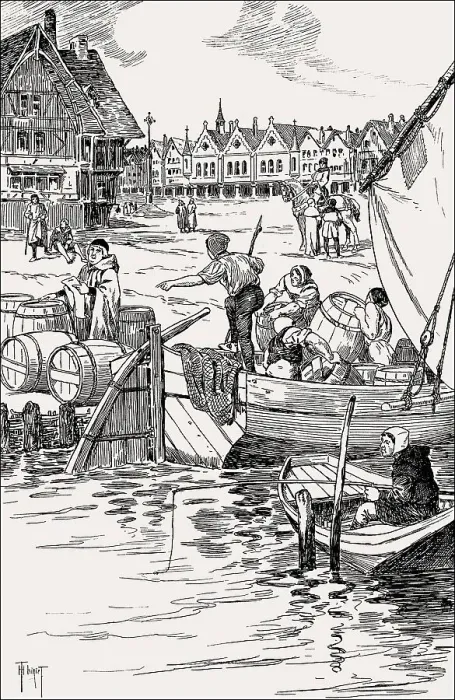 Framed Print : A boat loaded with wine, Place de Greve Framed Print : A boat loaded with wine, Place de Greve